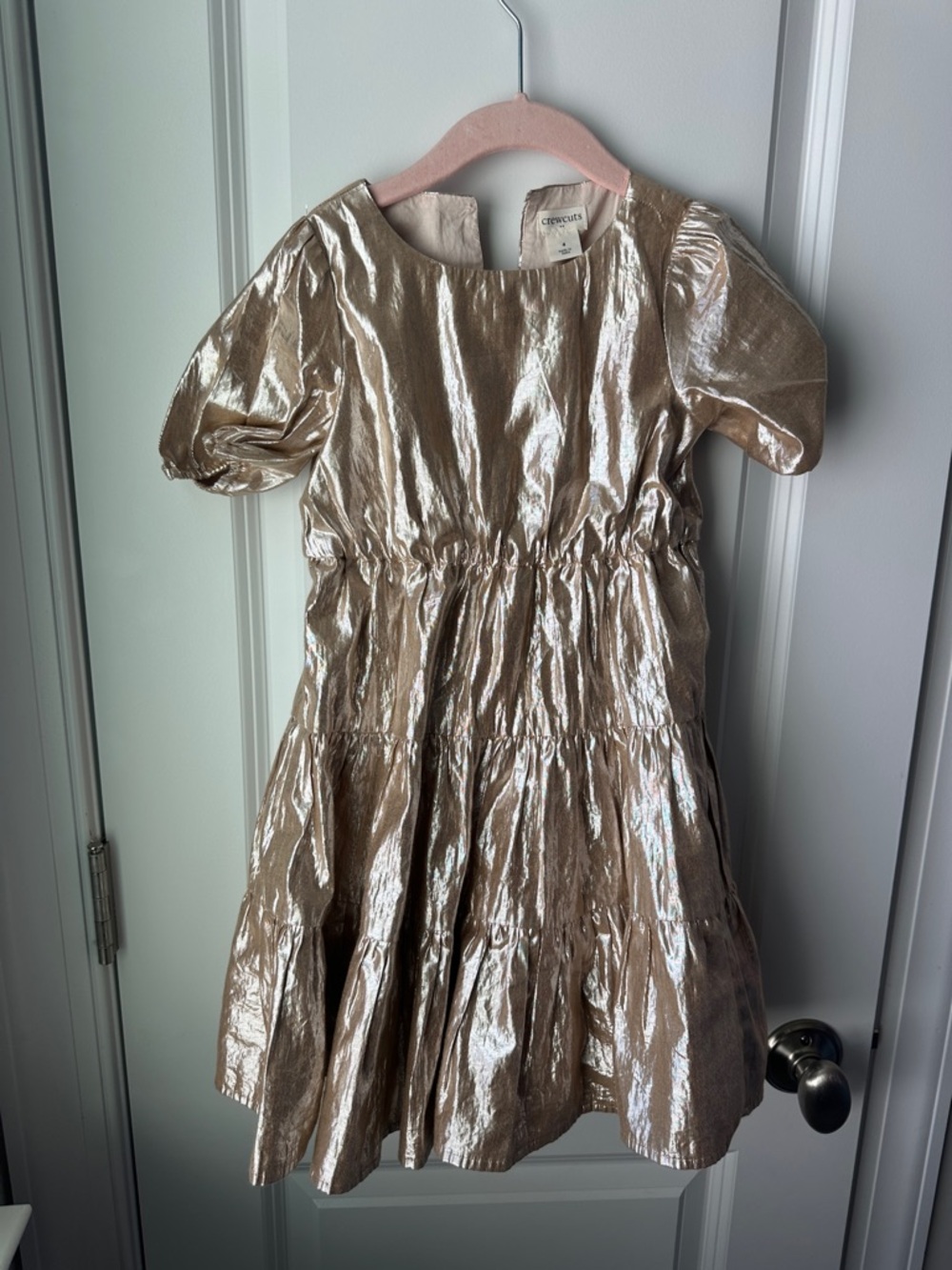 Crewcuts Shimmery Gold Party Dress